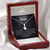 Jewelry, Necklace, Message Card, Mother's Day Gift, Starry Purple Heart, Alluring Beauty Necklace Gift, To Mom From Daughter, Son