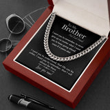 To My Brother And Best Friend Necklace, Love You Man - Cuban Link Chain Necklace, Chillever Necklace