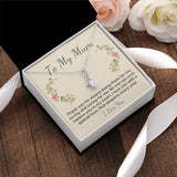 Alluring Beauty Necklace, With Message Card, Flower Circle, Mother's Day Gift, To My Mum From Son Daughter