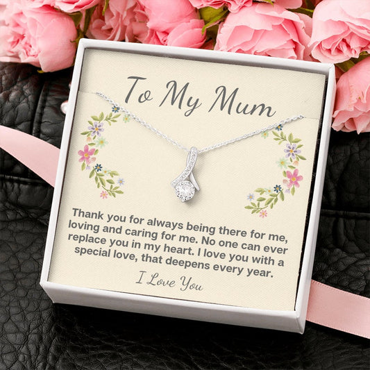 Alluring Beauty Necklace, With Message Card, Flower Circle, Mother's Day Gift, To My Mum From Son Daughter