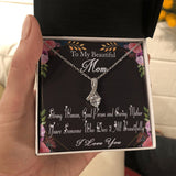 Jewelry, Necklace, Message Card, Mother's Day Gift, To My Beautiful Mom, Alluring Beauty Necklace Gift, From Daughter, Son
