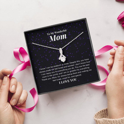 Jewelry, Necklace, Message Card, Mother's Day Gift, Starry Purple Heart, Alluring Beauty Necklace Gift, To Mom From Daughter, Son