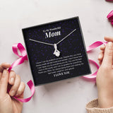Jewelry, Necklace, Message Card, Mother's Day Gift, Starry Purple Heart, Alluring Beauty Necklace Gift, To Mom From Daughter, Son
