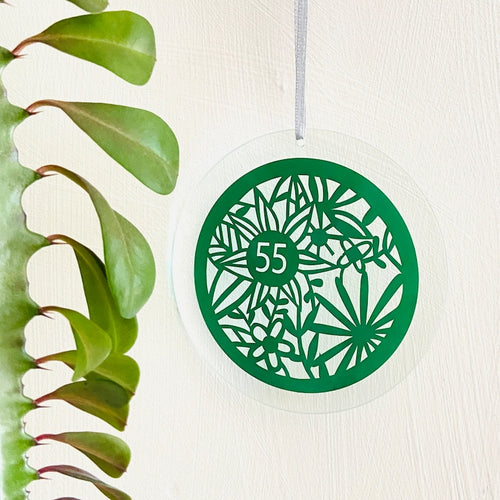 55Th Hanging Ornament Anniversary Gifts For Parents / Emerald Green Wedding Anniversary /Window Hangings / Anniversary Presents / 55Th Gift