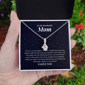 Jewelry, Necklace, Message Card, Mother's Day Gift, Starry Purple Heart, Alluring Beauty Necklace Gift, To Mom From Daughter, Son