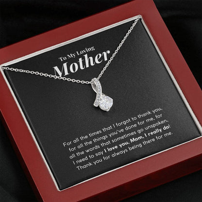 Jewelry, Necklace, Mother's Day Gift, I Love You Mom, I really Do, Alluring Beauty Necklace Gift To Mom From Daughter Son