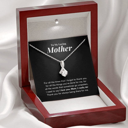 Jewelry, Necklace, Mother's Day Gift, I Love You Mom, I really Do, Alluring Beauty Necklace Gift To Mom From Daughter Son