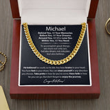 2023 Graduation Gift For Him - Graduation Necklace For Son, Grandson - Cuban Link Chain Necklace