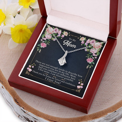 Jewelry, Necklace, Message Card, Mother's Day Gift, Colorful Rose Frame, Alluring Beauty Necklace Gift To Mom From Daughter Son