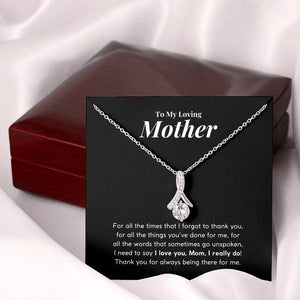 Jewelry, Necklace, Mother's Day Gift, I Love You Mom, I really Do, Alluring Beauty Necklace Gift To Mom From Daughter Son