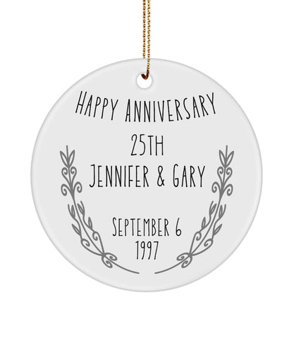 25Th Wedding Anniversary Ornament, 25Th Wedding Anniversary Gift For Couple, 25Th Anniversary, Wedding Anniversary,25Th Wedding, 25 Years