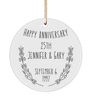 25Th Wedding Anniversary Ornament, 25Th Wedding Anniversary Gift For Couple, 25Th Anniversary, Wedding Anniversary,25Th Wedding, 25 Years