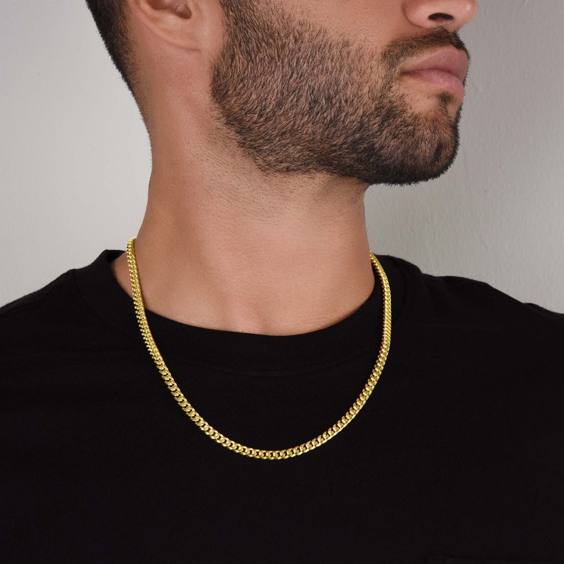 Boyfriend Cuban Chain Necklace, Boyfriend Birthday, Boyfriend Anniversary, Romantic Gift for Boyfriend, Simple Appreciation Boyfriend Gift