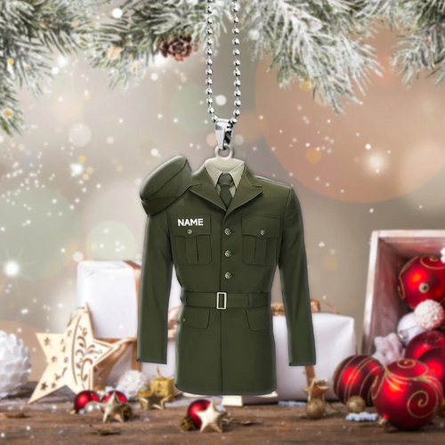 Marine Army Navy Police Air Force Uniform Personalized Ornament - Two Sided Ornament