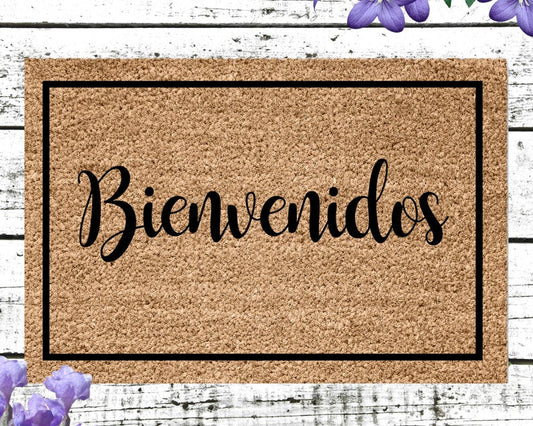 Bienvenidos doormat Bienvenidos Welcome Mat Spanish Doormat Custom Door Mat Housewarming Gift Closing Gift