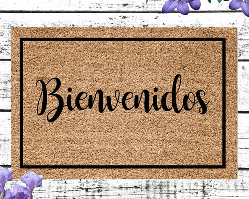 Bienvenidos doormat Bienvenidos Welcome Mat Spanish Doormat Custom Door Mat Housewarming Gift Closing Gift