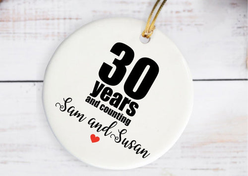 Anniversary Ornament Anniversary Gifts Personalized Couple Gifts Custom Wedding Anniversary Gifts
