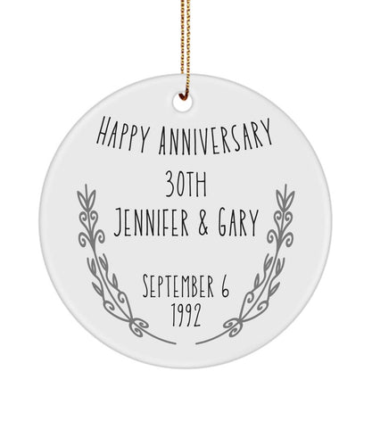 30Th Anniversary, Anniversary Gift, Anniversary Ornament, Wedding Anniversary, 30 Years Married, Parents Anniversary,30 Year Anniversary