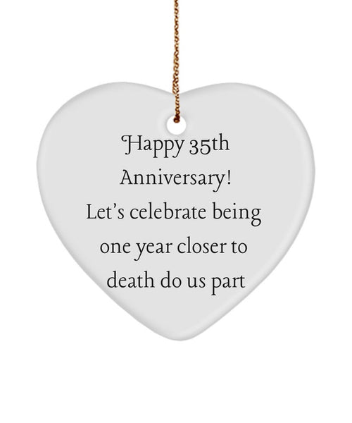 35Th Wedding Anniversary Gifts, Coral Anniversary, 35Th Yr Wedding Ornament, 35Th Anniversary Keepsake, For Husband Or Wife