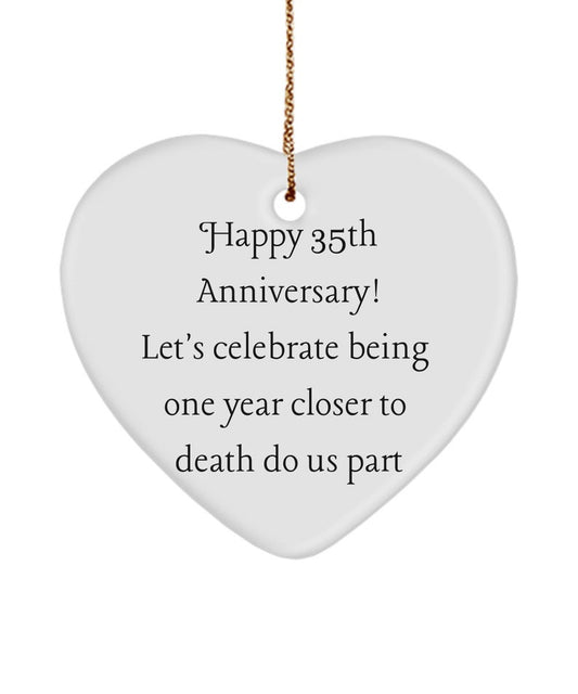 35Th Wedding Anniversary Gifts, Coral Anniversary, 35Th Yr Wedding Ornament, 35Th Anniversary Keepsake, For Husband Or Wife