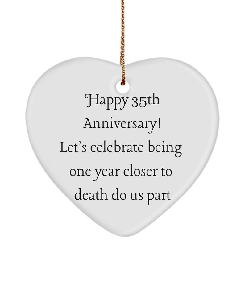 35Th Wedding Anniversary Gifts, Coral Anniversary, 35Th Yr Wedding Ornament, 35Th Anniversary Keepsake, For Husband Or Wife