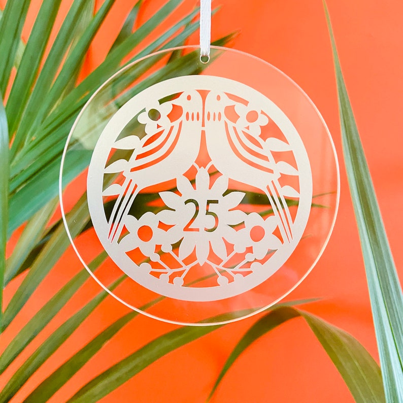 25Th Wedding Anniversary Gift / 25Th Anniversary Gifts For Parents / 25Th Anniversary Gift / Hanging Decoration /Silver Anniversary Ornament