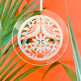 25Th Wedding Anniversary Gift / 25Th Anniversary Gifts For Parents / 25Th Anniversary Gift / Hanging Decoration /Silver Anniversary Ornament