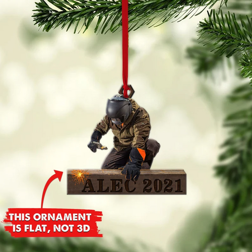 Ornaments Personalized Welder, Custom Christmas Ornament Welder Outfit, Welder Lover Fan, Gift For Welder