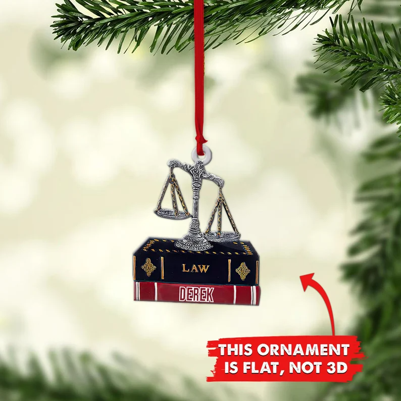 Ornaments Personalized Lawyer Attorney Judge, Lawyer Ornament, Law Justice Ornament