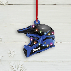 Christmas Ornament Personalized Motor Helmet, Motorbike Lover, Motocross Fan, Motorbike Helmet