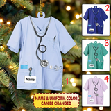 Personalized Nurse Uniform Ornament, Nurse Christmas Ornament Gift, School Nurse Ornament Christmas Gift For Nurse
