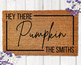 Custom Halloween Doormat Hey There Pumpkin Doormat Fall Welcome Mat Fall Decor Halloween Door Mat Funny
