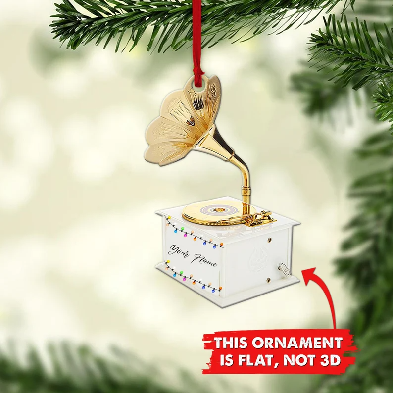 Ornaments Custom Name Vinyl Record Ornament, Personalized Vinyl Record, Gift For Music Lover