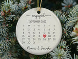 Personalized Engaged Ornament, Engagement Ornament, Engagement Gift, Engagement Announcement Couples Ornament, Gift For Love