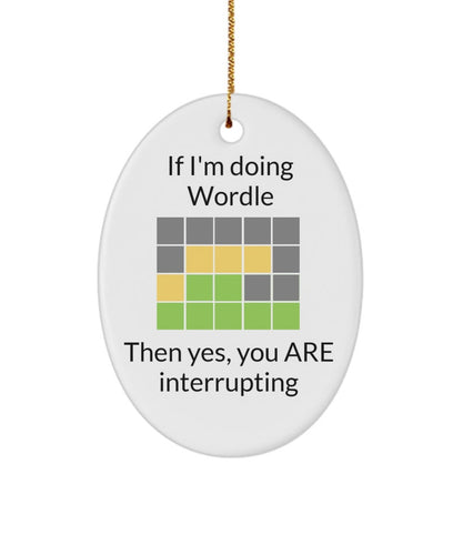 Funny Wordle Ornament, Wordle Party Decoration, Birthday Or Anniversary Gift For Word Puzzle Fan, Wordle Gift For Mom Dad Grandma Grandpa