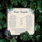To my Bonus Daughter Alluring Beauty Necklace Step daughter Gifts from Stepmom Birthday Gift for Daughter