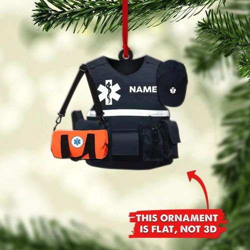 Paramedic Uniform Personalized Ornaments, Christmas Ornament Paramedic Worker Gift