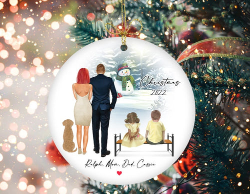 Family Ornament | Anniversary Ornament | Christmas Ornaments | Kids Ornament | Pets Ornament | Family Gift