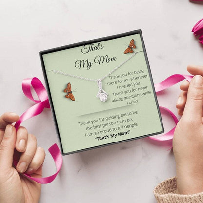 Jewelry, necklace, Message Card, Mother's Day Gift, That's My Mom, 3D Butterfly, Alluring Beauty Necklace To Mom From Daughter, Son