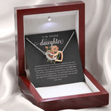 To My Daughter Necklace Interlocking Hearts Necklace, Gift for Daughter, Daughter Jewelry, Gift for Daughter from Dad, Daughter Necklace
