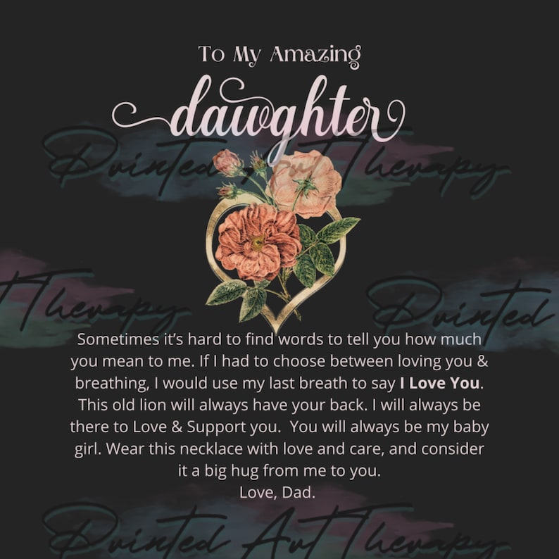 To My Daughter Necklace Interlocking Hearts Necklace, Gift for Daughter, Daughter Jewelry, Gift for Daughter from Dad, Daughter Necklace