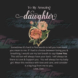 To My Daughter Necklace Interlocking Hearts Necklace, Gift for Daughter, Daughter Jewelry, Gift for Daughter from Dad, Daughter Necklace