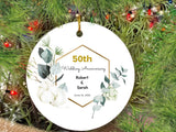 Wedding Anniversary Ornament, Anniversary Gift For Any Number Of Years Married - 1St 5Th 10Th 50Th, Personalized Marriage Anniversary Gift