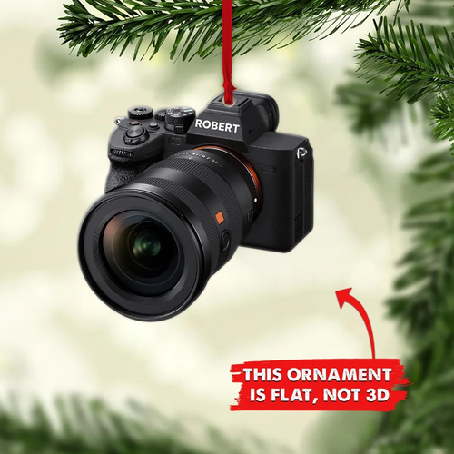 Best Camera Shaped For Photography Personalized Ornament, Camera Photographer Flat Christmas Ornament, Photo Lover Ornament
