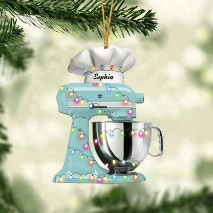 Personalized Baker Christmas Ornament, Baking Ornament, Mixer Personalized With Name Ornament, Christmas Ornament For Baking Lovers