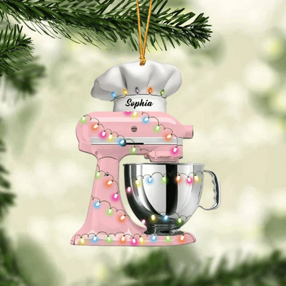 Personalized Baker Christmas Ornament, Baking Ornament, Mixer Personalized With Name Ornament, Christmas Ornament For Baking Lovers