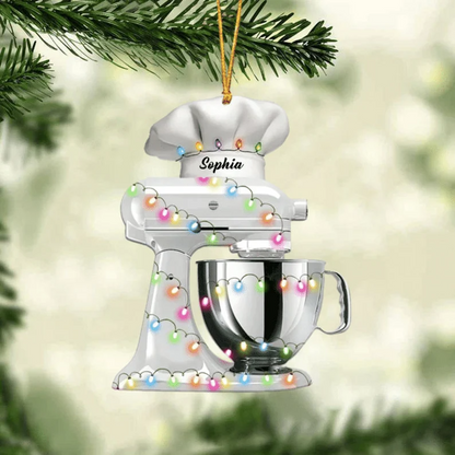 Personalized Baker Christmas Ornament, Baking Ornament, Mixer Personalized With Name Ornament, Christmas Ornament For Baking Lovers