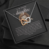 To My Daughter Necklace Interlocking Hearts Necklace, Gift for Daughter from Dad, Daughter Necklace, Gift for Daughter, Daughter Jewelry
