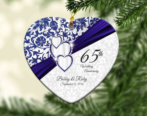 Personalized Wedding Anniversary Ornament, Custom Milestone Anniversary Ornament, Custom Name Ornament, Christmas Ornaments, Gift Ornament