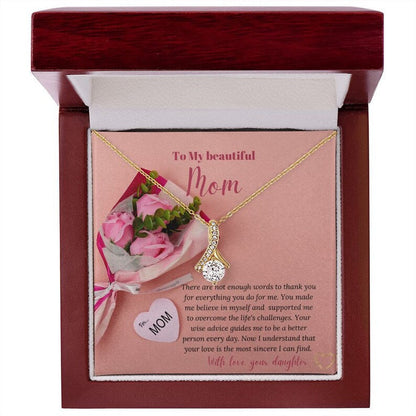 Jewelry, Necklace, Personalized Message Card, Mother's Day Gift, A Bunch Of Roses, Alluring Beauty Necklace, To Mom From Daughter Son